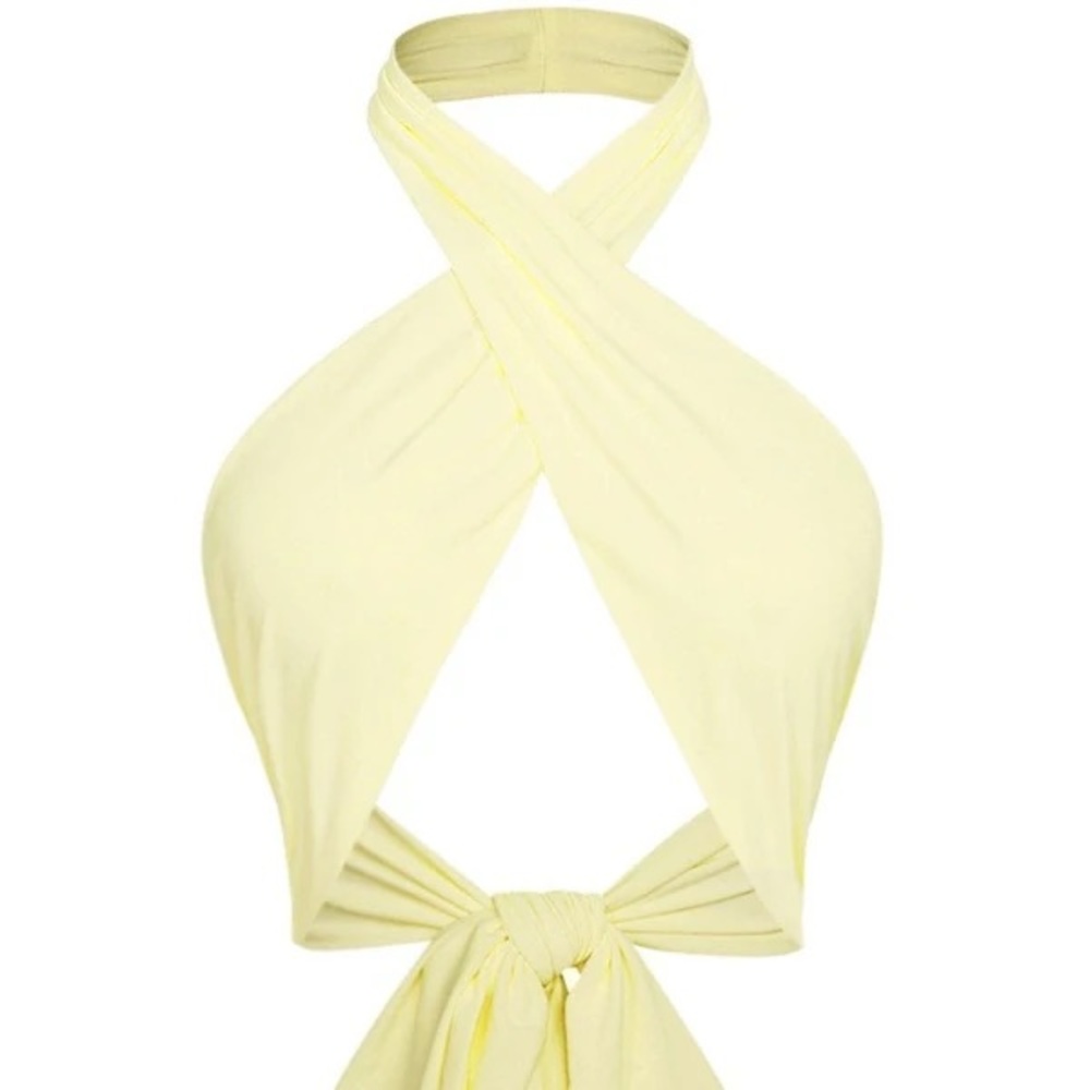 Tresser yellow wrap top